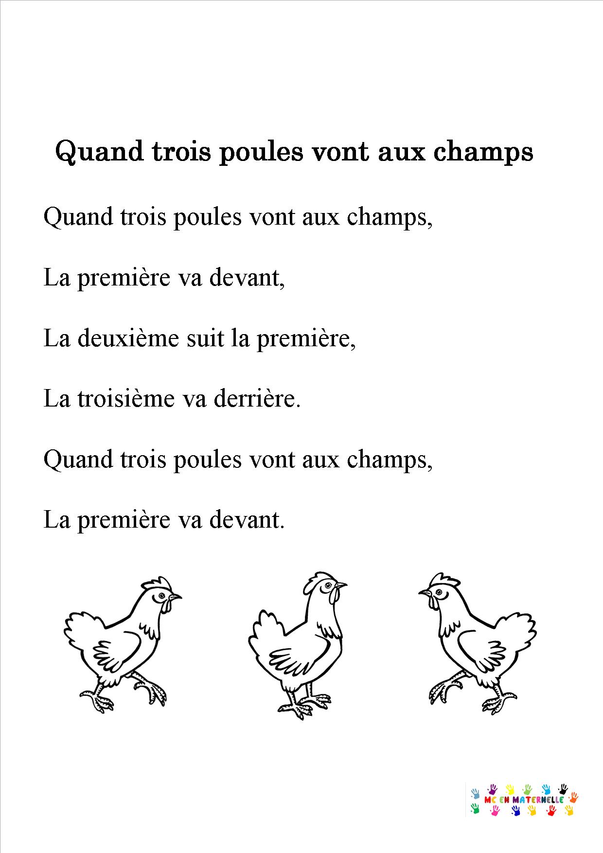 Chansons Comptines Page Mc En Maternelle