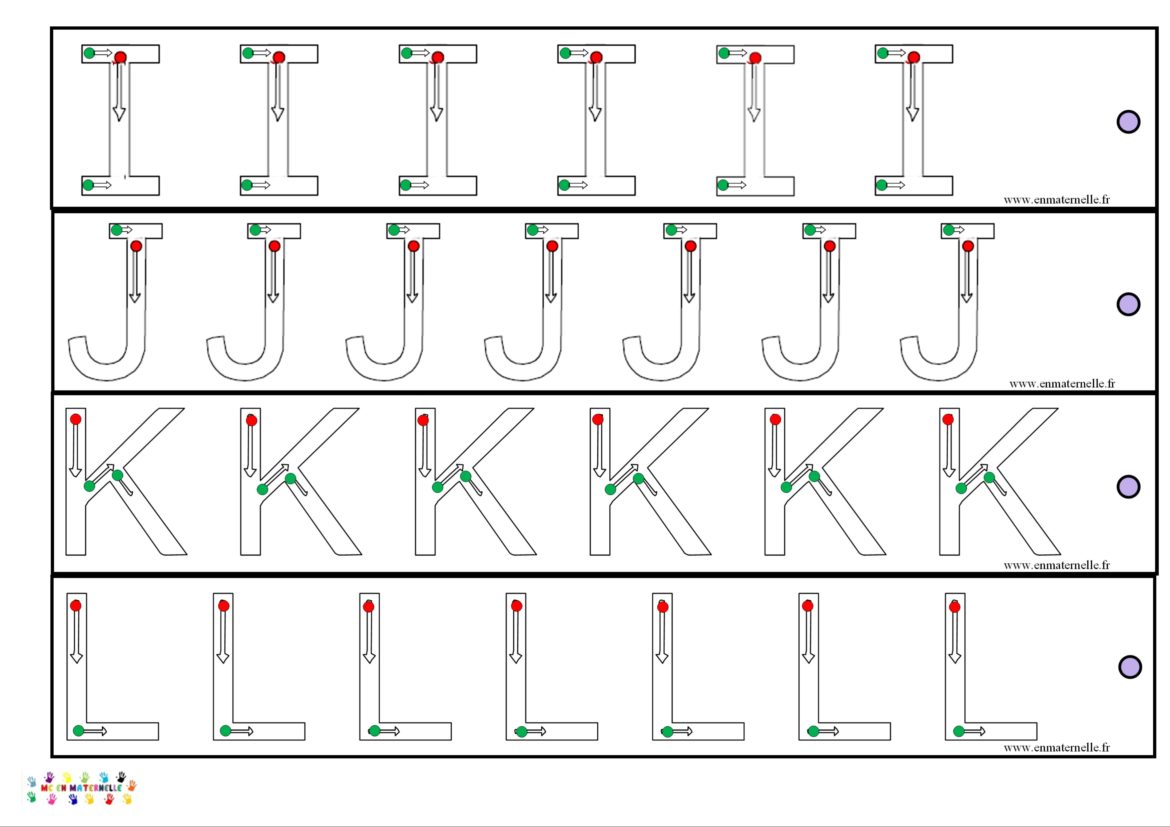 Piste Graphique Des Lettres Majuscules Pour Apprendre Le Trac