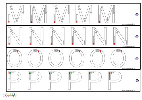 Piste Graphique Des Lettres Majuscules Pour Apprendre Le Trac