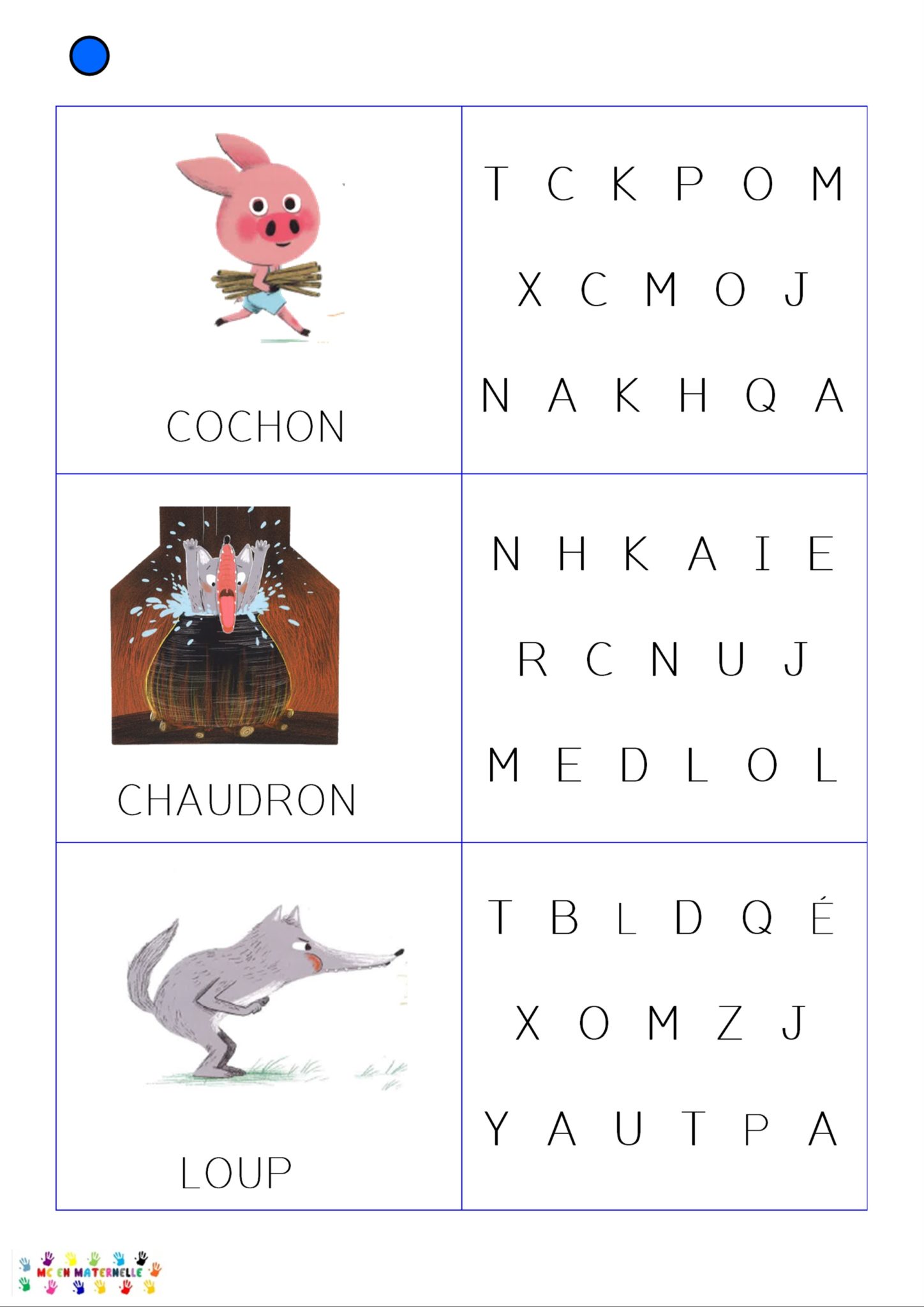 Les Trois Petits Cochons Trouve Les Lettres Pour Recomposer Les Mots