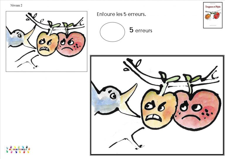 Jeux des erreurs avec Trognon et Pépin