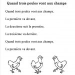 Quand trois poules vont aux champs …