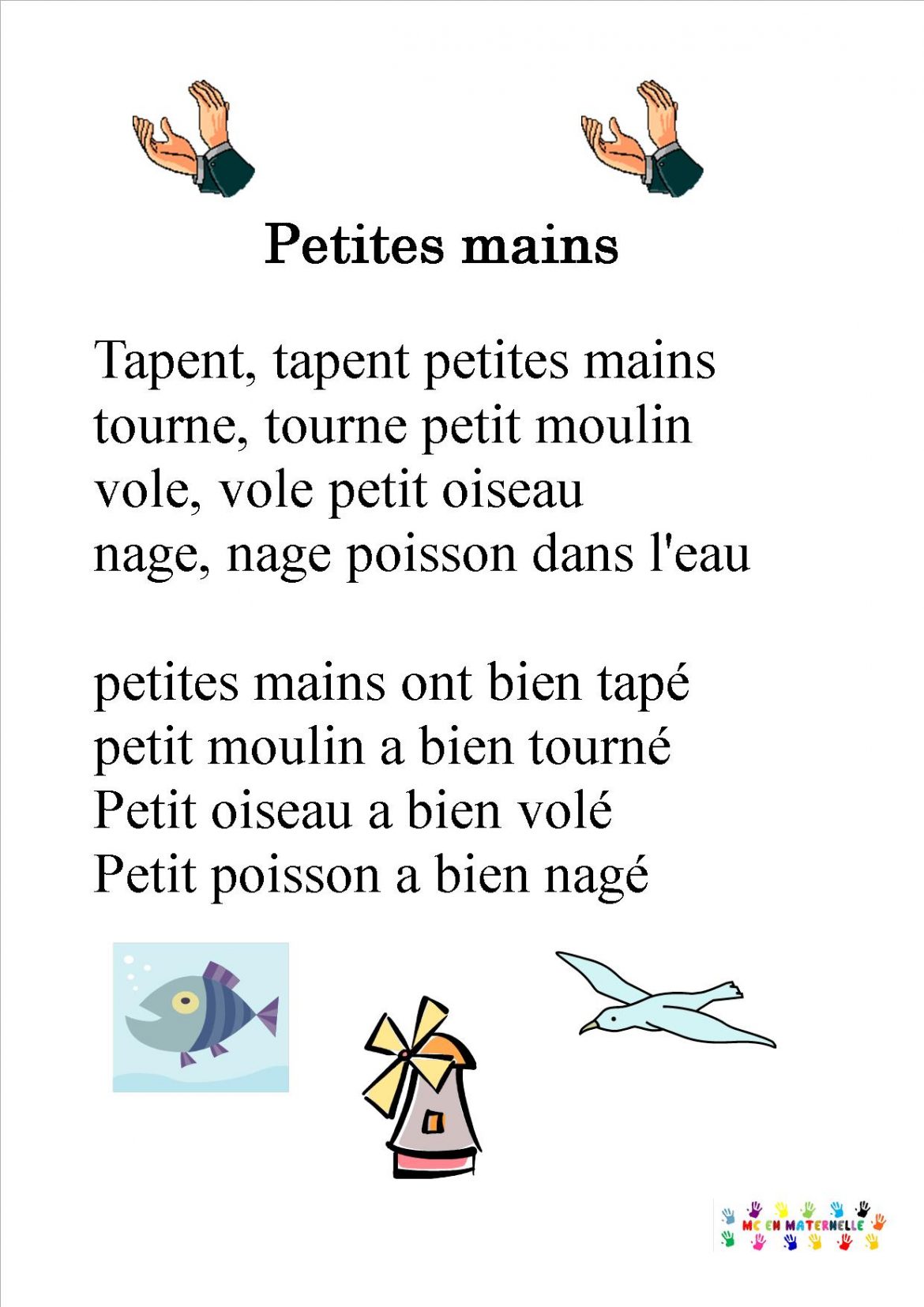 chansons/comptines – Page 6 – MC en maternelle