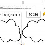 Le tout petit roi : reconstituer les mots « table » et « baignoire »