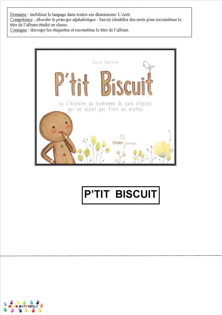 P’tit Biscuit : reconstituer le titre de l’histoire