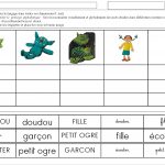 Le petit ogre veut aller à l’école : associer des mots du lexique avec leurs écritures