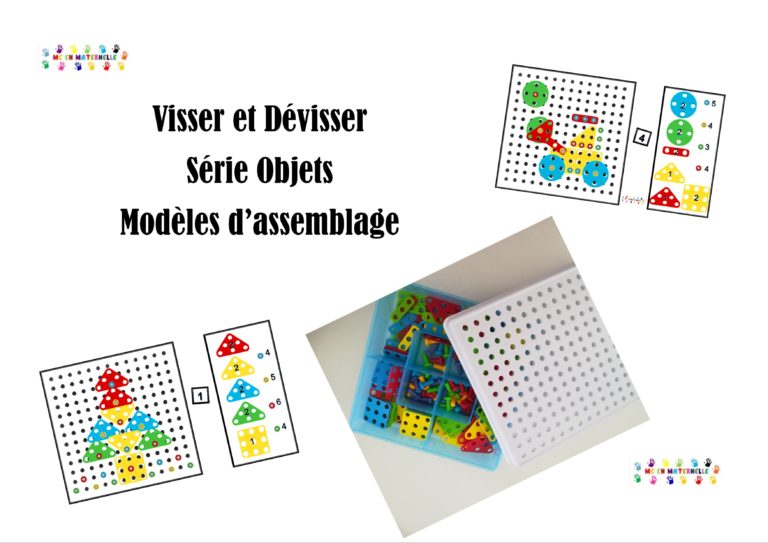 Fiches pour un atelier visse et dévisse Série objets