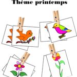 Ateliers autonomes : Cartes en double sur le thème du printemps