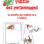 Le monstre des couleurs va à l’école : Puzzle des personnages