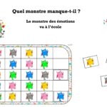 Le monstre des couleurs va à l’école : Quel objet ou personnage manque-t-il ?