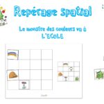 Le monstre des couleurs va à l’école : repérage spatial