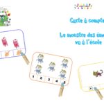 Le monstre des couleurs va à l’école : cartes à compter