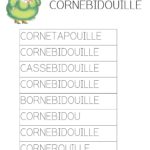 Cornebidouille : Colorie le nom du personnage