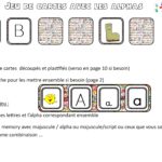 Jeu de cartes lettres majuscules/script/attachés et alphas