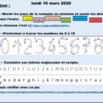 Continuité pédagogique : Jour 1, semaine 1