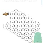 Les abeilles : chemin de 1 à 10 et de 1 à 19