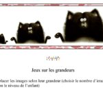 Splat le chat (rentrée) : trier les personnages selon leur taille