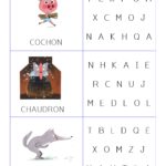 les trois petits cochons : trouve les lettres pour recomposer les mots