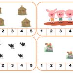 Les trois petits cochons : cartes à compter