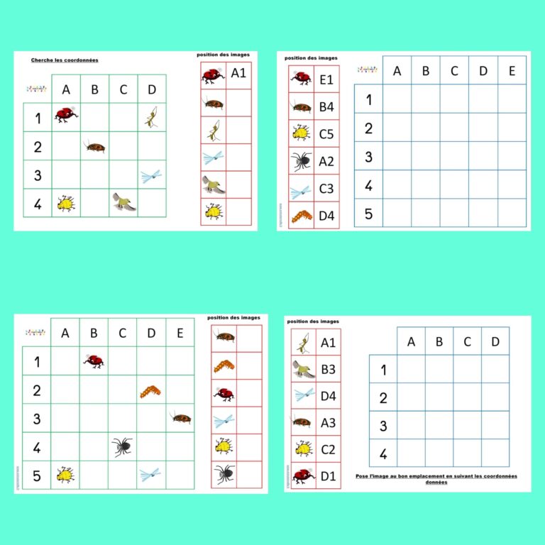 Drôle de coccinelle : Positionnement dans un tableau avec des coordonnées