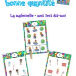 La maternelle : carte à pince compte pour trouver la bonne quantité