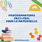 Programmations PS, MS et GS 2023-2024