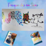 La couleur des émotions : fresque avec le monstre et ses émotions