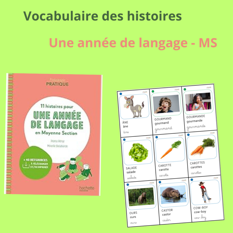 Langage en MS : vocabulaire des histoires